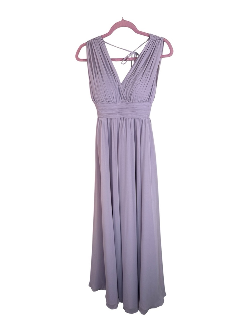 Morilee Purple Lavender Chiffon Maxi Bridesmaid Dress Womens XS Formal Prom